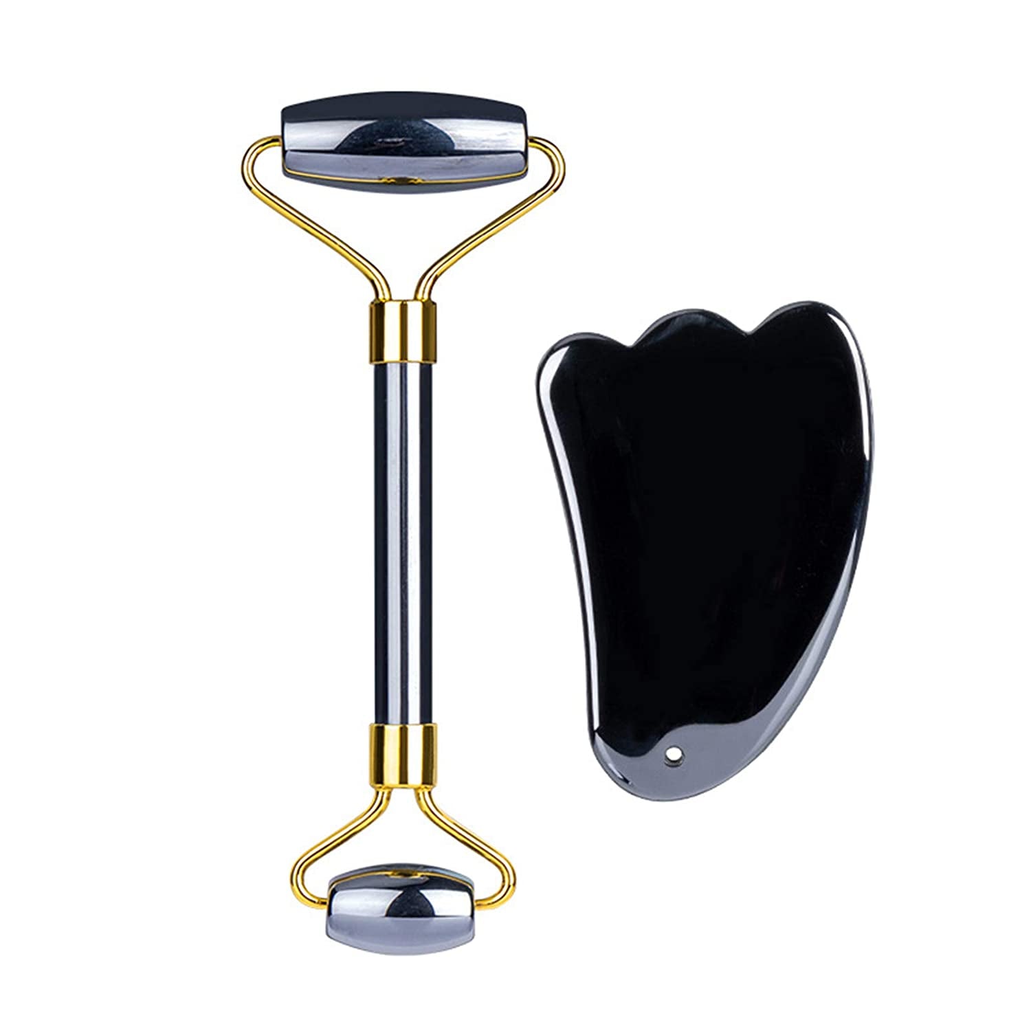 HOTACE Face Jade Roller Gua Sha Set Facial Beauty Roller Skin Care Tools Terahertz Energy Stone Massager for Face, Eyes, Neck, Finger Set Health & Beauty > Personal Care > Cosmetics > Cosmetic Tools > Skin Care Tools HOTACE Claw Set  