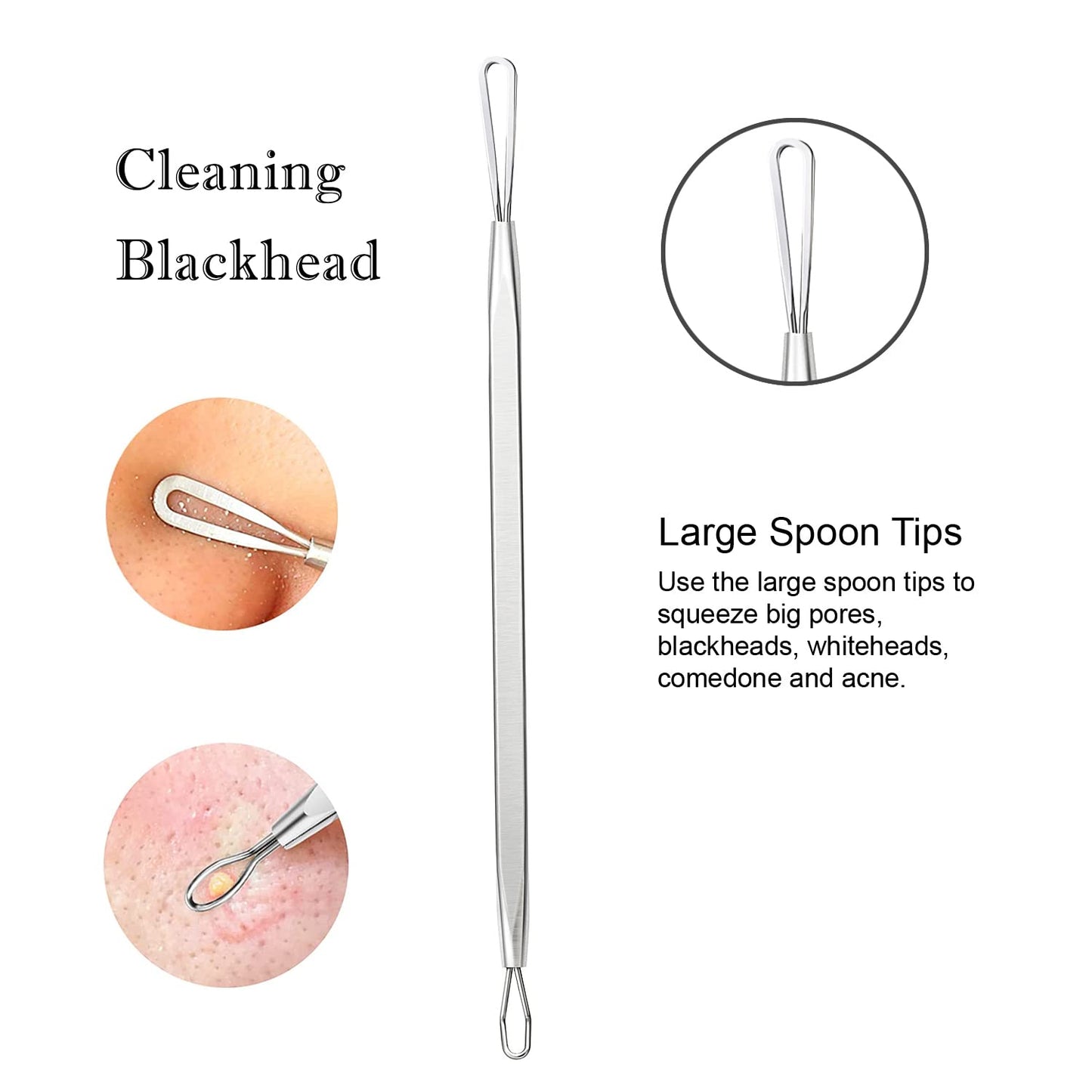 Hotlife Blackhead Removal Tool Pimple Extractor Kit, Professional Stainless Steel Titanium Lancet Needle, Curved Tweezer, Comedone Extractor Splinter Cysts Zit Popper Acne Remover, 5 Pack Health & Beauty > Personal Care > Cosmetics > Cosmetic Tools > Skin Care Tools HOTLIFE   