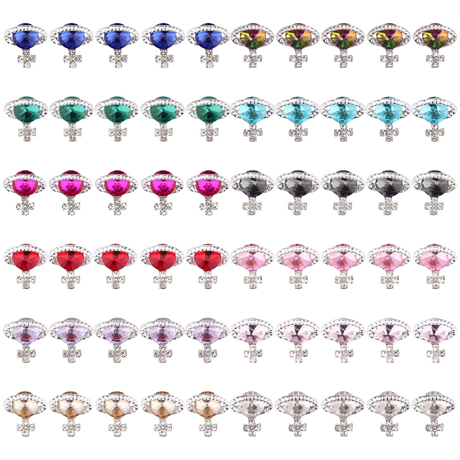 Kalolary Letter Dangle Nail Charm, 3D Piercing Alphabet Rhinestone Alloy Jewelry Hoops with Nail Piercing Tool Hand Drill for Birthday Nail Art Decoration Health & Beauty > Personal Care > Cosmetics > Cosmetic Tools > Nail Tools Kalolary 12 color  