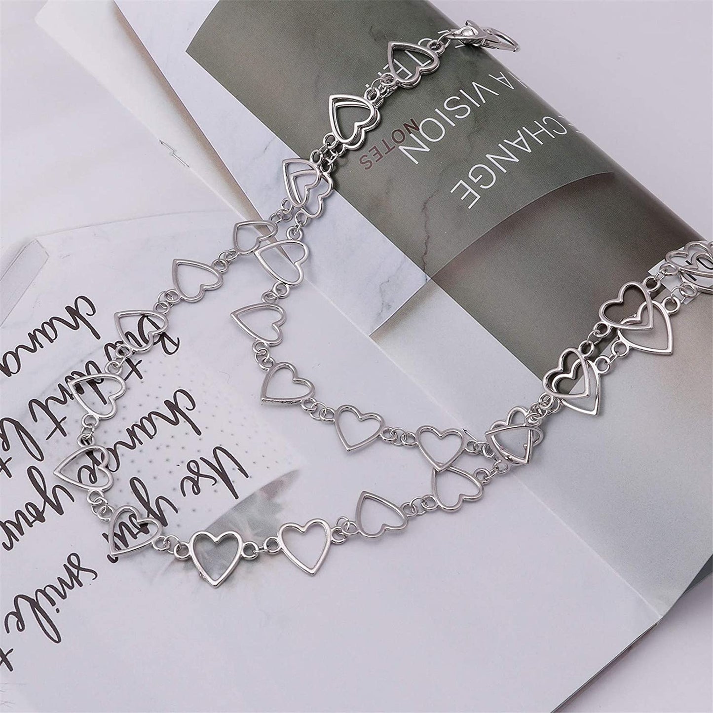 N/Q Punk Gothic Layered Hollow Love Heart Butterfly Star Belly Waist Chain Belt for Women Girls Men Boys Hip Hop Rock Multilayer Unisex Resin Cartoon Colorful Bear Animal Insect Body Jewelry Apparel & Accessories > Jewelry > Body Jewelry N/Q   