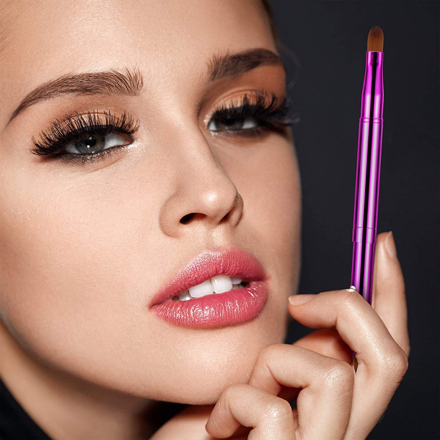 Dual End Lip Brush Concealer Brushes 3 Pieces Retractable Lipstick Eyeshadow Foundation Makeup Brush Tool Applicators Set (Gold, Purple, Bright Pink) Health & Beauty > Personal Care > Cosmetics > Cosmetic Tools > Makeup Tools TOODOO   