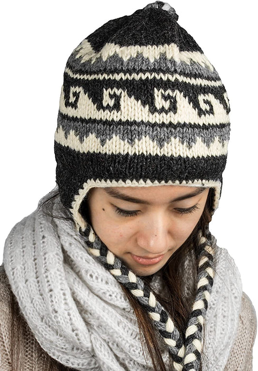 Tribe Azure Fair Trade Womens Beanie Hats, Warm Hats for Women Knit Hat for Women Women'S Skullies & Beanie for Women Apparel & Accessories > Clothing Accessories > Hats Tribe Azure Fair Trade Grey  