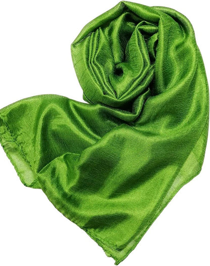Shanlin Solid Color Silk Feel Long Scarves Apparel & Accessories > Clothing Accessories > Scarves & Shawls Shanlin Green  
