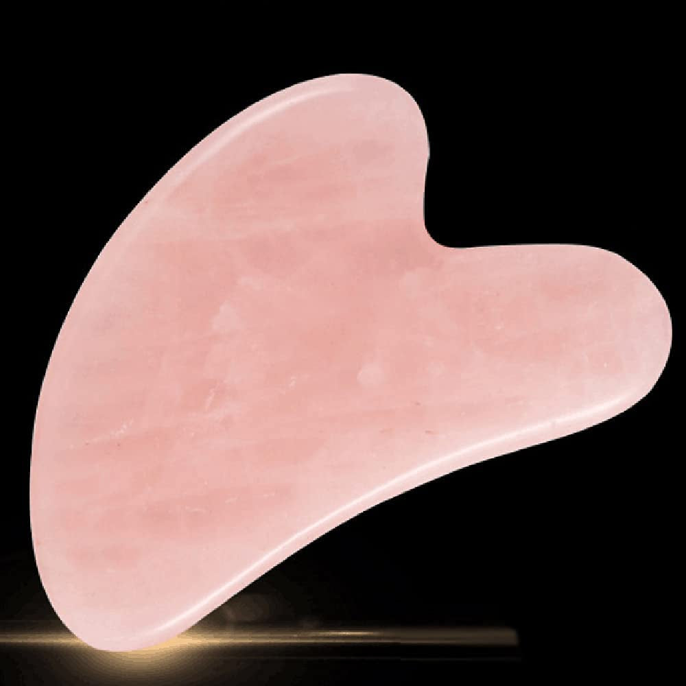 Gua Sha Massage Tool, Guasha Tool for Face, Rose Quartz Natural Crystal Stone Massager for Face, Eyes, Neck, Body Muscle Relaxing and Relieve (Rose Quartz) Health & Beauty > Personal Care > Cosmetics > Cosmetic Tools > Skin Care Tools FlowCat   