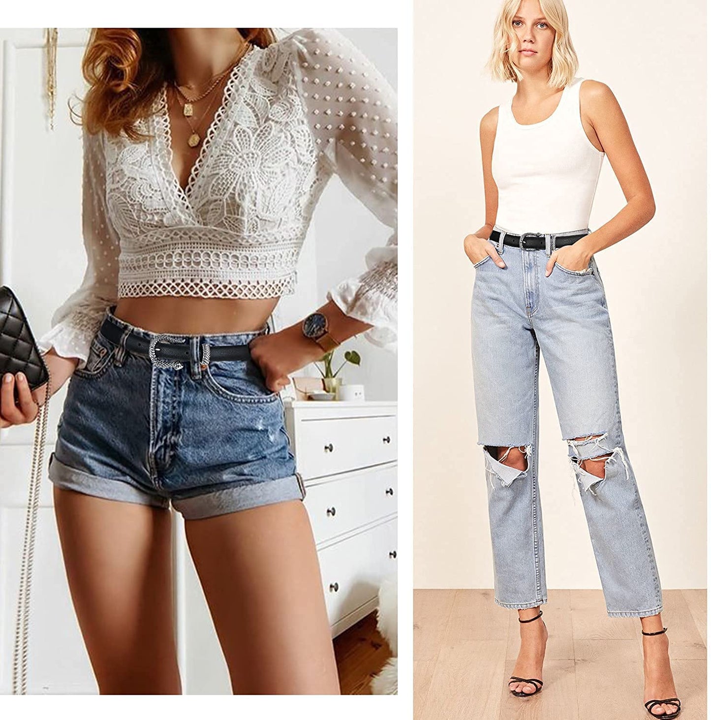 FIORETTO Women Fashion Belt with Snake Buckle Apparel & Accessories > Clothing Accessories > Belts FIORETTO   