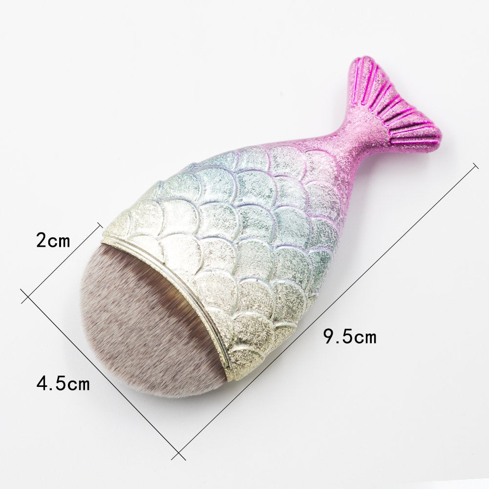 DSHIJIE Mermaid Makeup Brush Professional Foundation Powder Blush Brush Cosmetic Fishtail Brush Make up Tools 1Pcs (1) Health & Beauty > Personal Care > Cosmetics > Cosmetic Tools > Makeup Tools DSHIJIE   