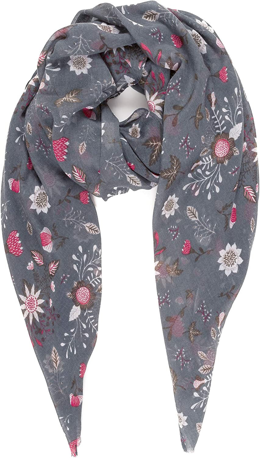 Scarfs for Women Lightweight Floral Flower Fashion Wrap Shawl Fall Winter Apparel & Accessories > Clothing Accessories > Scarves & Shawls MIMOSITO Acacia  