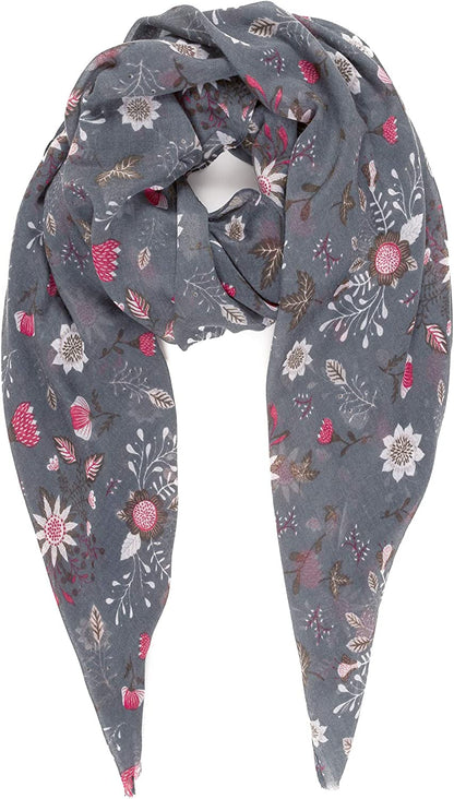 Scarfs for Women Lightweight Floral Flower Fashion Wrap Shawl Fall Winter Apparel & Accessories > Clothing Accessories > Scarves & Shawls MIMOSITO Acacia  