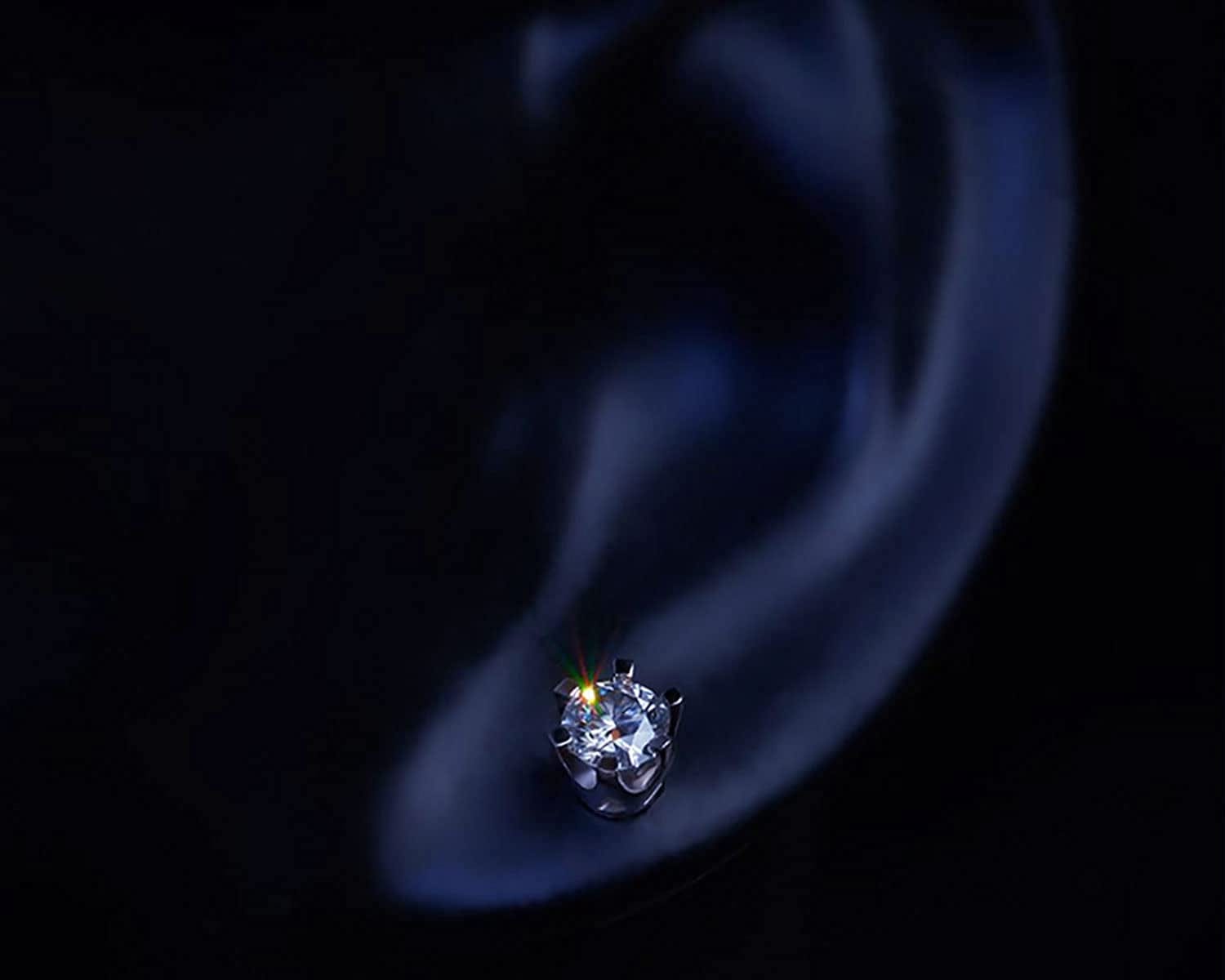 Certified Moissanite Stud Earrings, 3MM to 6.5MM, D Color VVS1, 925 Sterling Silver Earrings, 18K Gold Plated, Earrings for Men Women,