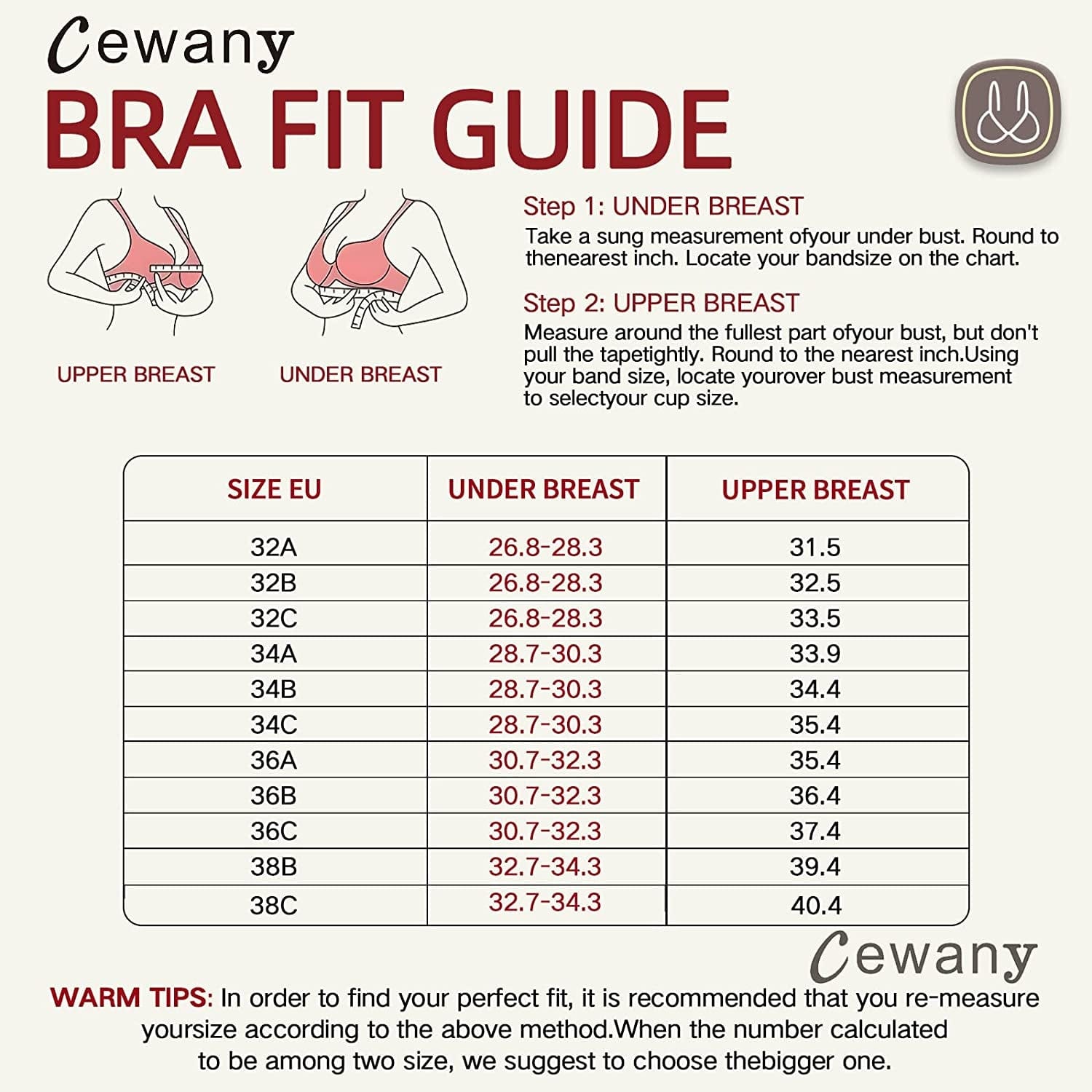 Cewany Lady Comfort Sexy Bra Front Buckle Bra Lace Underwire Push up Bra