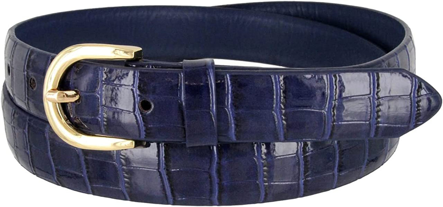 Women'S Dress Belt Casual Fashion Waist Skinny Belt 1"(25Mm) Wide, Multi-Style Options Apparel & Accessories > Clothing Accessories > Belts Belts.com Style 2 - Navy 30''-32'' S 