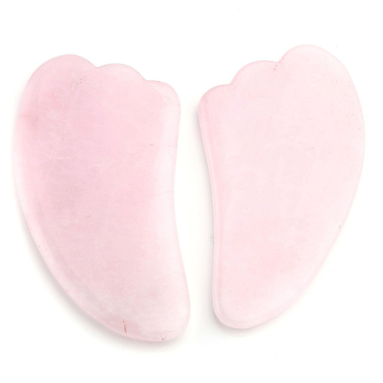 Ccbeauty 2 Pcs Gua Sha Massage Scraping Tools Natural Guasha Stones Rose Quartz Jade Facial Board for SPA Body Skin Neck Relax Health & Beauty > Personal Care > Cosmetics > Cosmetic Tools > Skin Care Tools CCbeauty   