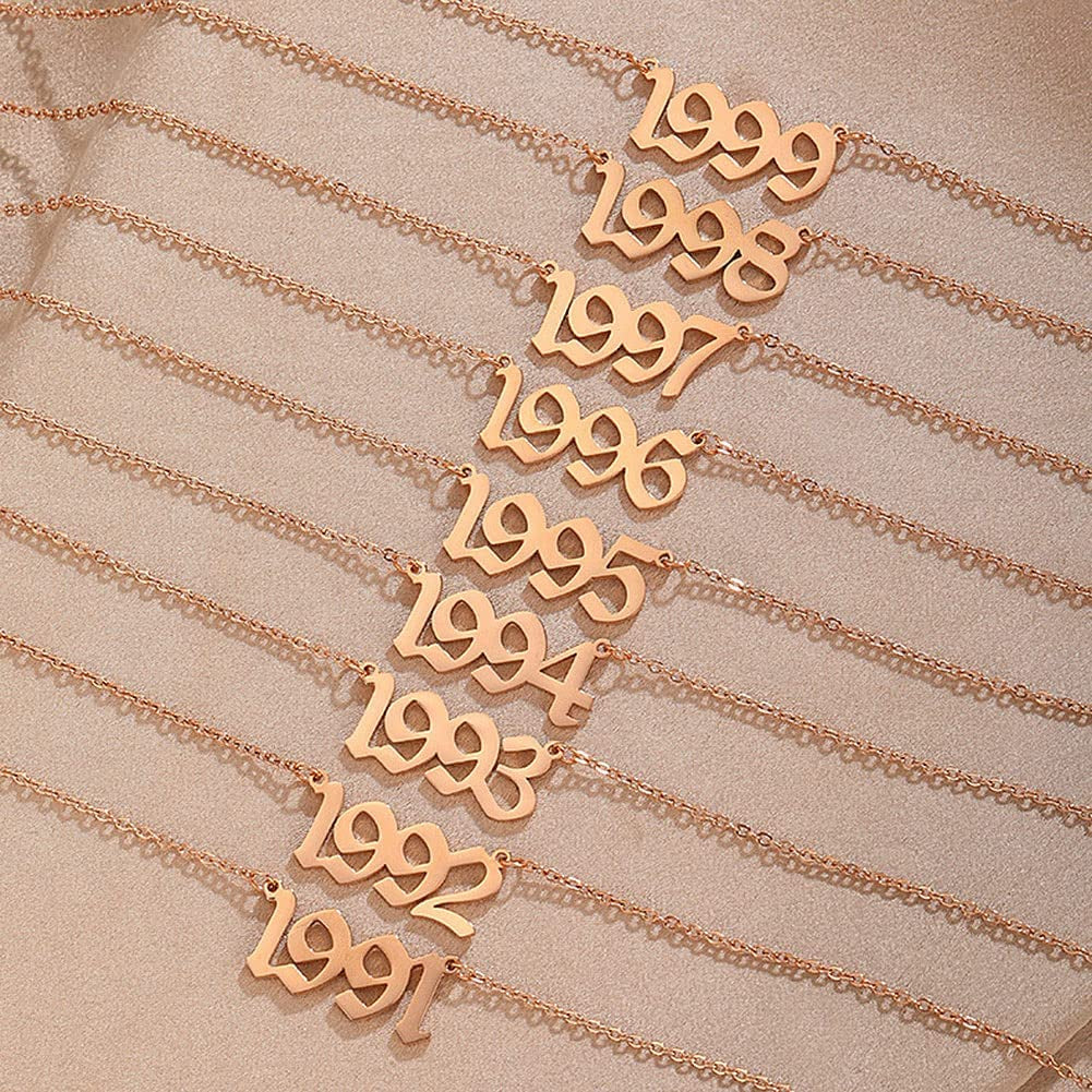 QJLE Ankle Bracelets for Women,Personalized Birth Year Number Gold Anklets for Women,Summer Beach Foot Chain Dainty Anklet Jewelry Birthday Gifts for Her Apparel & Accessories > Jewelry > Anklets QJLE   