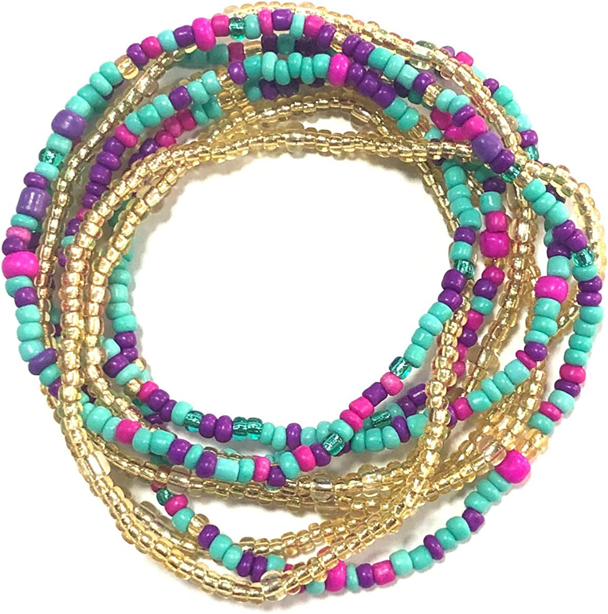 Taigood Waist Beads for Women African Waist Bead Body Chain, Beaded Belly Chain Body Jewelry Apparel & Accessories > Jewelry > Body Jewelry Taigood 2 Pieces set 17  