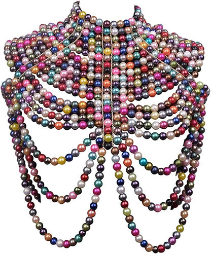 Ccbodily Pearl Body Chain Bra - Fashion Shoulder Necklaces Bra Chain Body Jewelry Apparel & Accessories > Jewelry > Body Jewelry CCbodily Adjustable  