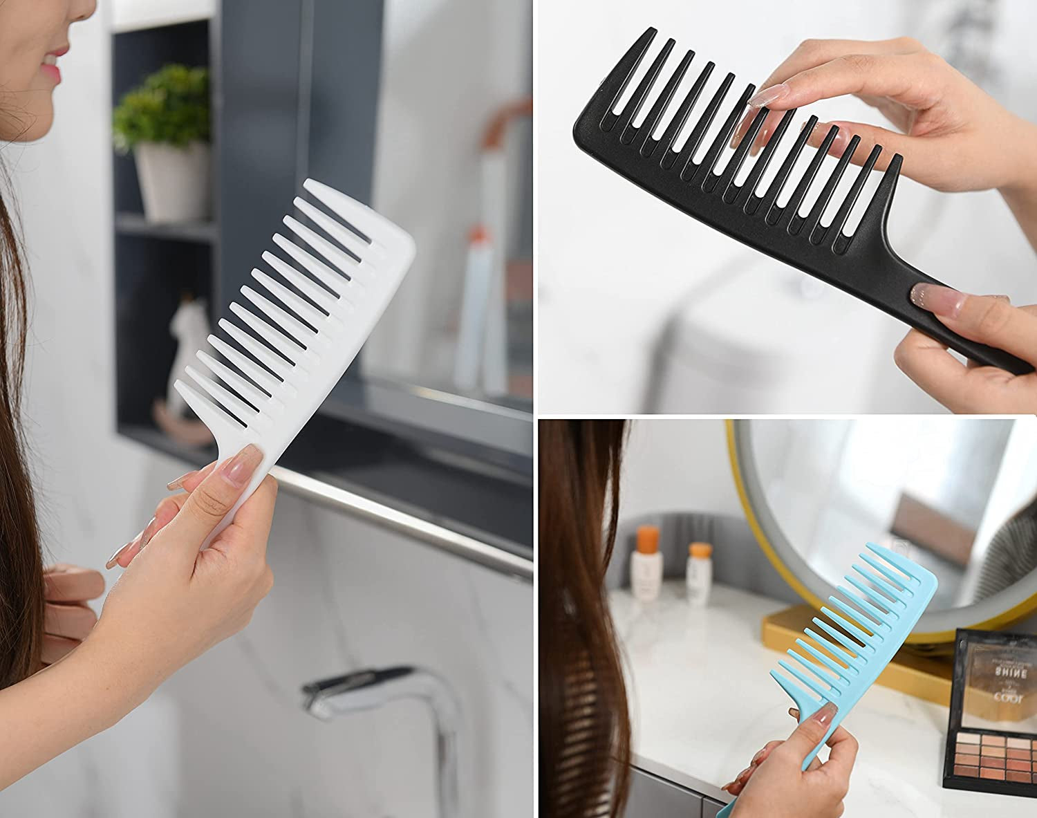 Wide Tooth Comb and Large Hair Detangling Comb, Durable Hair Brush for Best Styling and Professional Hair Care, Suitable for Curly Hair, Long Hair, Wet Hair in All Types, Reduce Hair Loss and Dandruff&Headache-Minimal Breakages Health & Beauty > Personal Care > Hair Care GAONSWOE   
