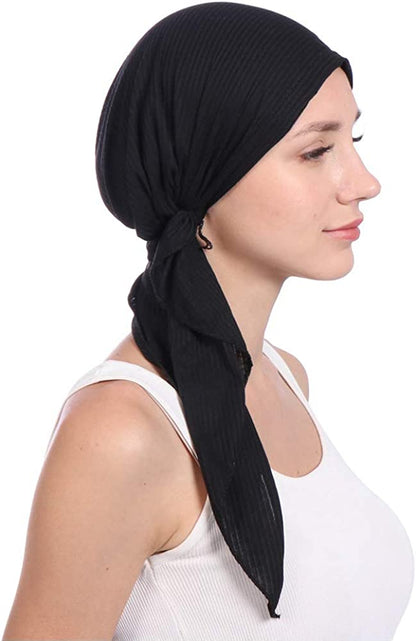 Fxhixiy Womens Turban Chemo Hat Head Scarves Slip-On Pre-Tied Headwear Bandana Sleep Hair Cover Apparel & Accessories > Clothing Accessories > Headwear Fxhixiy   