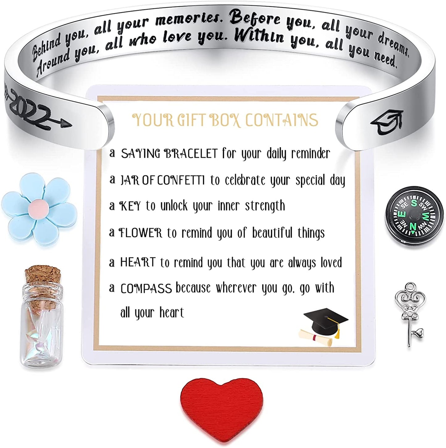SAM & LORI Unique Matching Bracelets for Best Friends Couples Mother Daughter Son Dad Sisters Brothers-Unisex Adjustable Bracelets- Comes with Cards in Giftable Packing Apparel & Accessories > Jewelry > Bracelets SAM & LORI 5-2022-Behind you, all your memories... Within you, all you need  