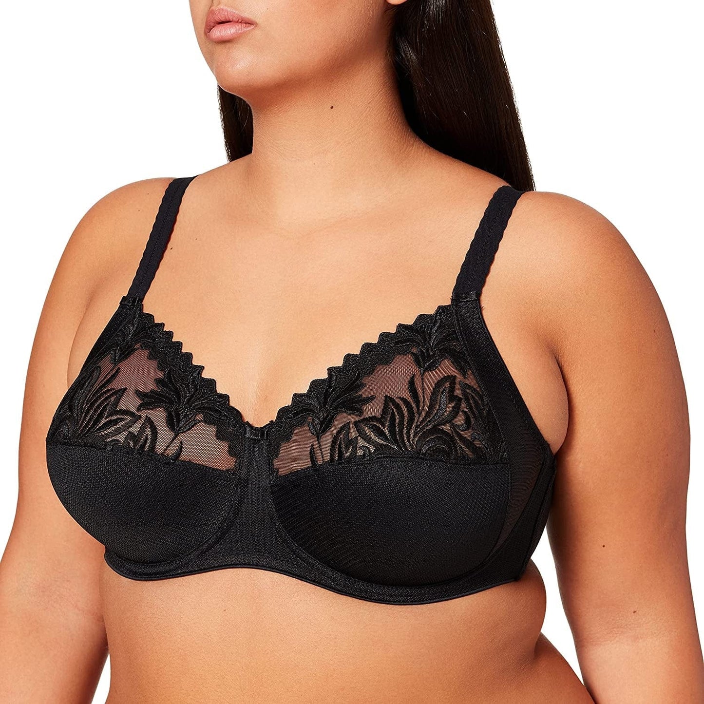 Chantelle Amazone Full Figure Underwire Bra Black / 42DD
