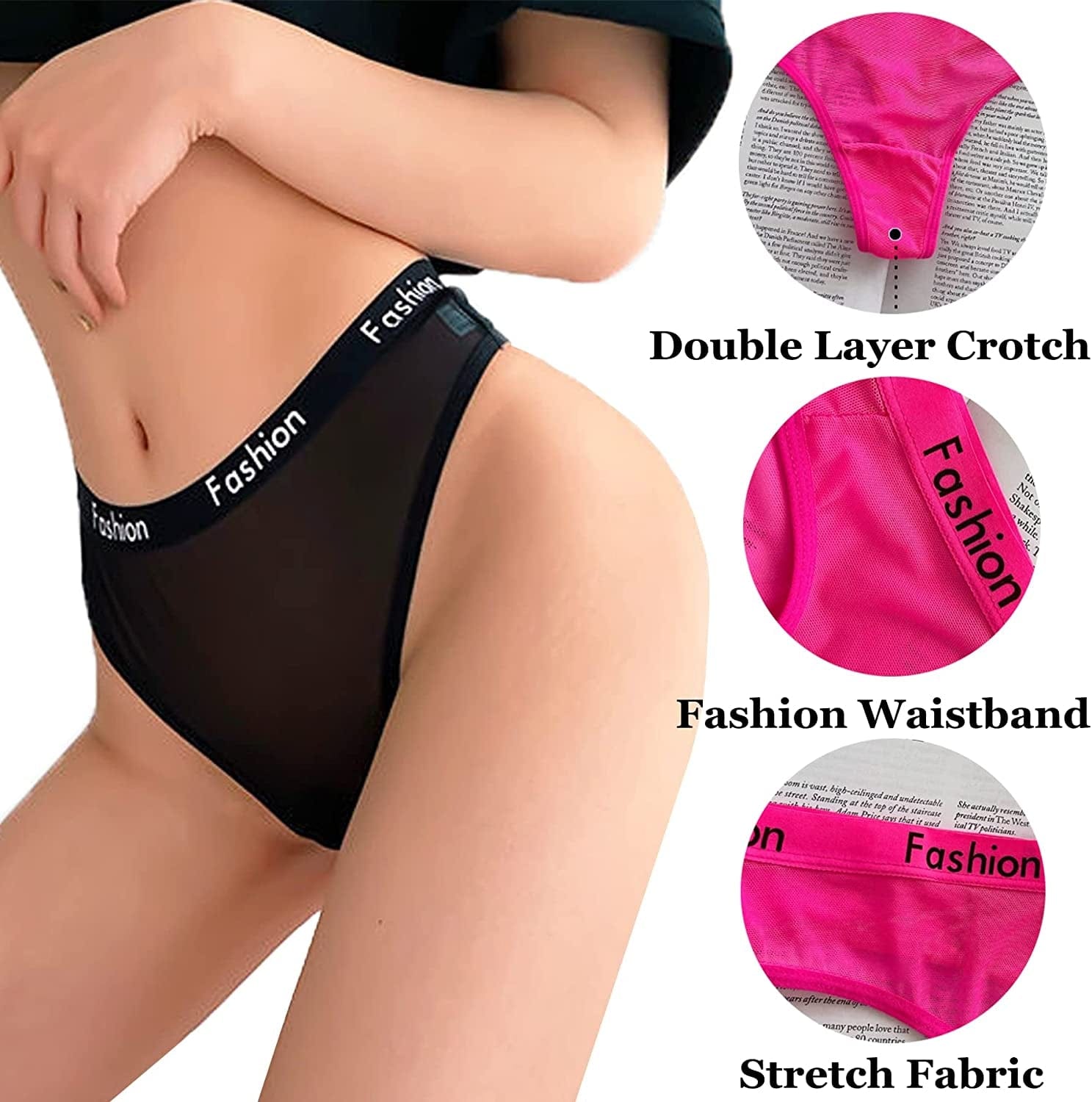 Chelectnis Seamless Thongs for Women 5 Pack Breathable Underwear High Rise Bikini Panties G String T Back Stretch Tangas