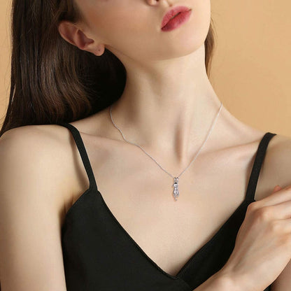 Chicsilver 925 Sterling Silver Cat/Shark/Hedgehog Pendant Necklace Cute Animal Jewelry for Women Teen Girls
