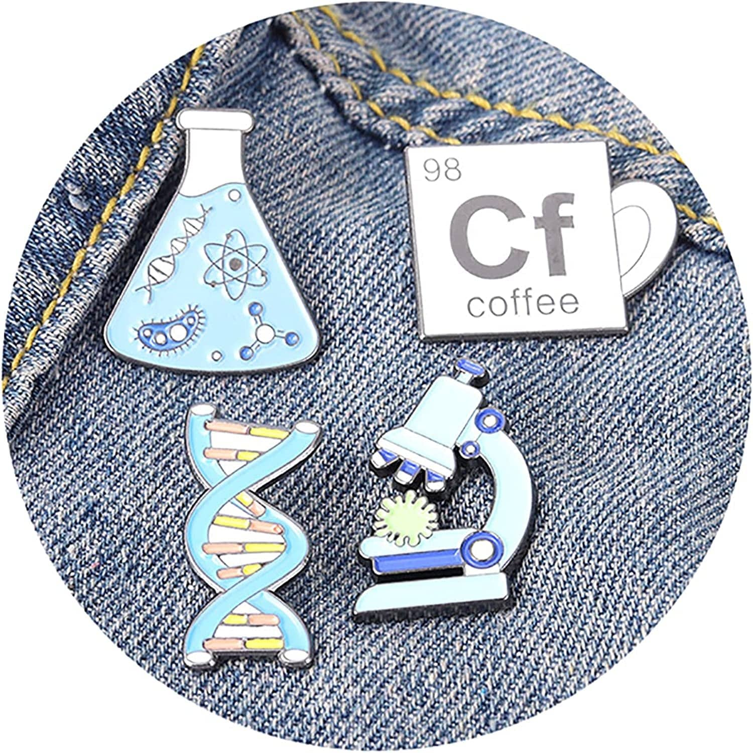 Chill Pill Pin Girls' Brooches Women'S Brooches & Pins Medical Jewelry Enamel Brooch Set Nurse Doctor Graduation Medical Student for Woman Chemistry Brooch（2 Pieces ） Chemical Alloy Brooch Creative