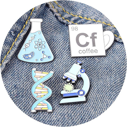Chill Pill Pin Girls' Brooches Women'S Brooches & Pins Medical Jewelry Enamel Brooch Set Nurse Doctor Graduation Medical Student for Woman Chemistry Brooch（2 Pieces ） Chemical Alloy Brooch Creative