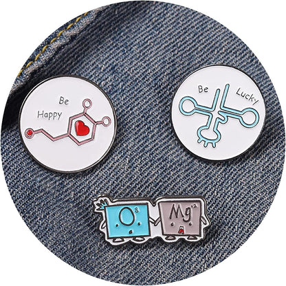 Chill Pill Pin Girls' Brooches Women'S Brooches & Pins Medical Jewelry Enamel Brooch Set Nurse Doctor Graduation Medical Student for Woman Chemistry Brooch（2 Pieces ） Chemical Brooch