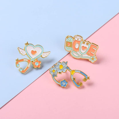 Chill Pill Pin Girls' Brooches Women'S Brooches & Pins Medical Jewelry Enamel Brooch Set Nurse Doctor Graduation Medical Student for Woman Chemistry Brooch（2 Pieces ）