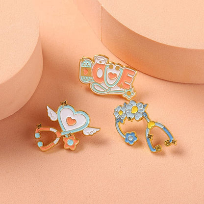Chill Pill Pin Girls' Brooches Women'S Brooches & Pins Medical Jewelry Enamel Brooch Set Nurse Doctor Graduation Medical Student for Woman Chemistry Brooch（2 Pieces ）
