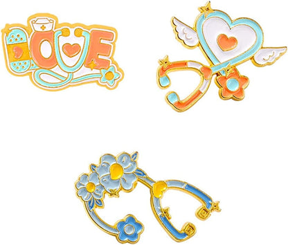 Chill Pill Pin Girls' Brooches Women'S Brooches & Pins Medical Jewelry Enamel Brooch Set Nurse Doctor Graduation Medical Student for Woman Chemistry Brooch（2 Pieces ）