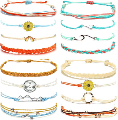 Choice of All String Bracelets for Teen Girls Boho Waterproof Bracelets Ankle Bracelets for Girls Christmas Gifts Wave Surfer Bracelets Summer Beach Anklets Apparel & Accessories > Jewelry > Anklets choice of all Fish Colorful  