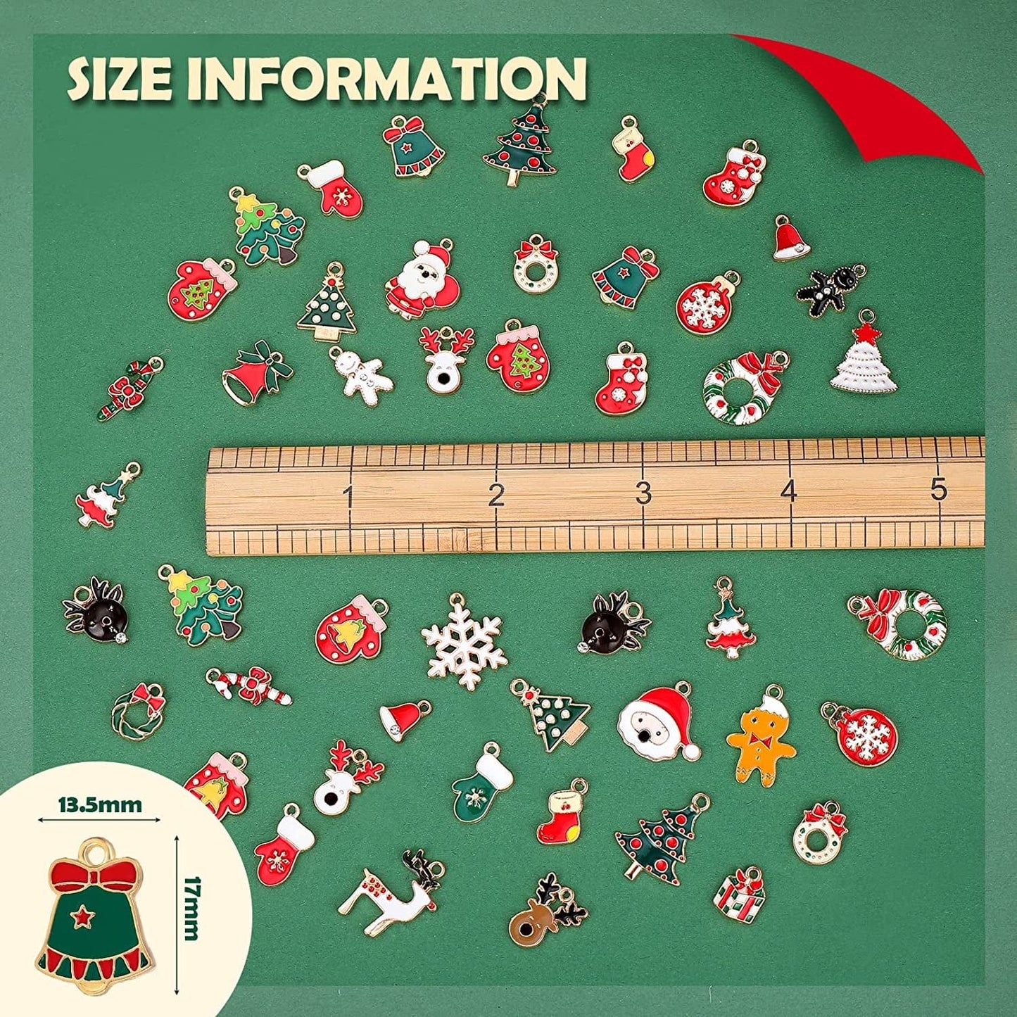 Christmas Charms DIY Xmas Pendant Assorted Styles Enameled Charms for Jewelry Making Alloy Christmas Theme Charms for Earring Necklace Bracelet Key Chain Supplies (66 Pieces) 66