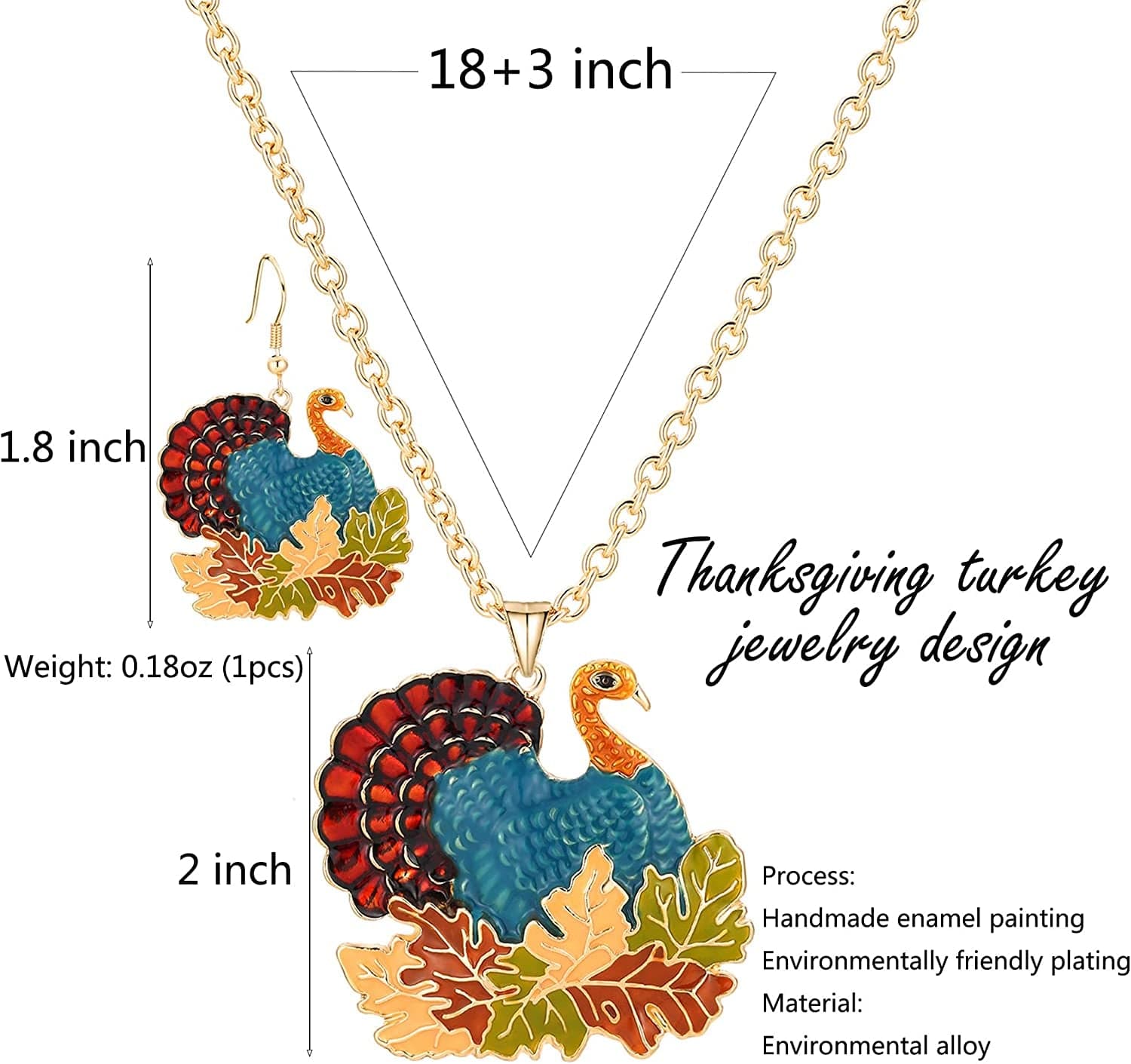 Christmas Jewelry Sets for Women Girls, Glitter Rhinestone Enameled Thanksgiving Xmas Holiday Jewelry Pendant Necklace Brooches Pins Dangle Earrings Set