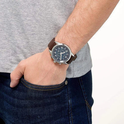 Citizen Sports Eco-Drive Chronograph Leather Strap Men'S Watch