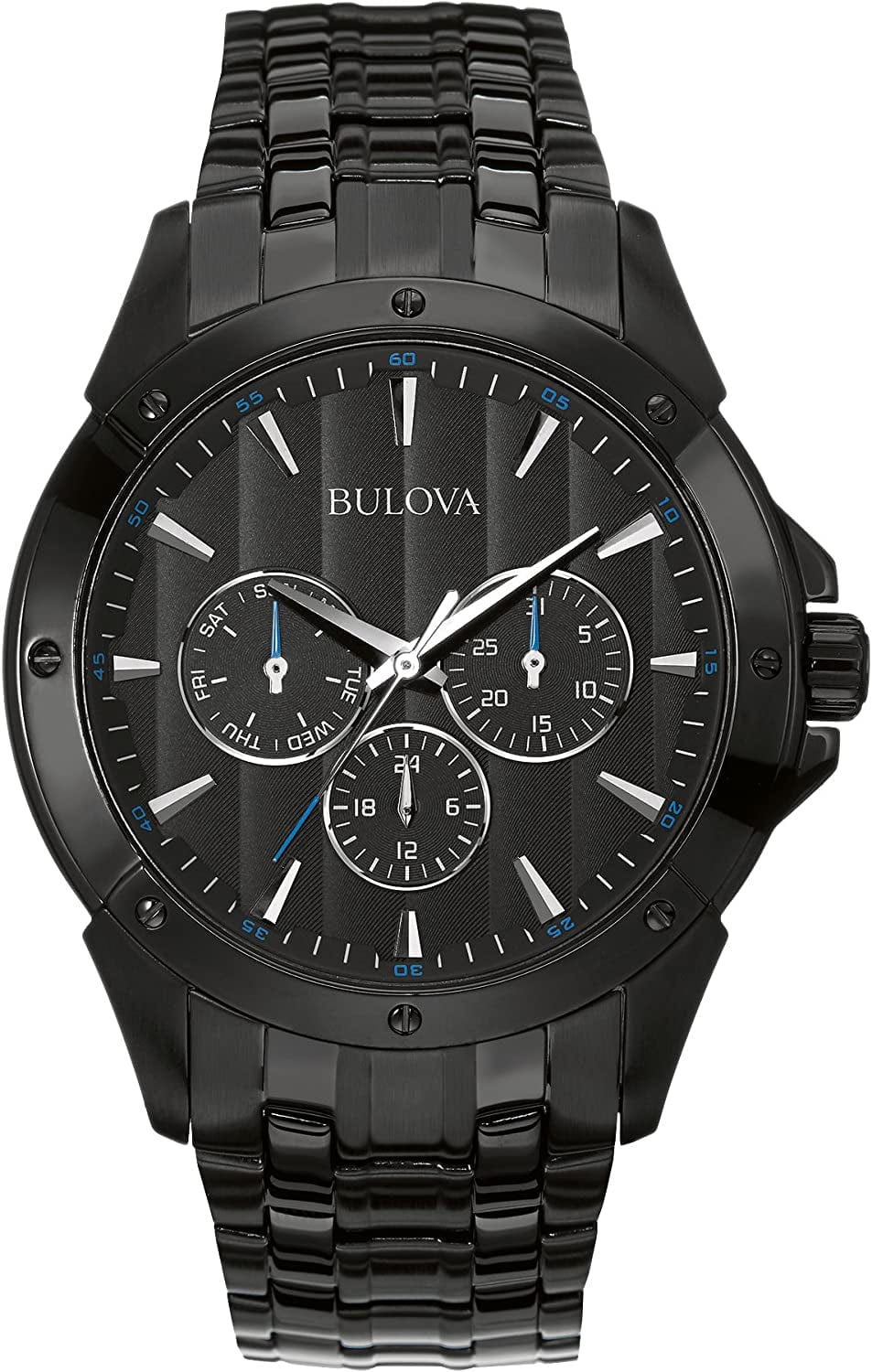 Classic Multi-Function Mens Watch, Stainless Steel Black