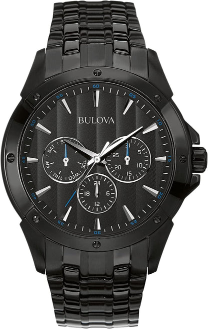 Classic Multi-Function Mens Watch, Stainless Steel Black
