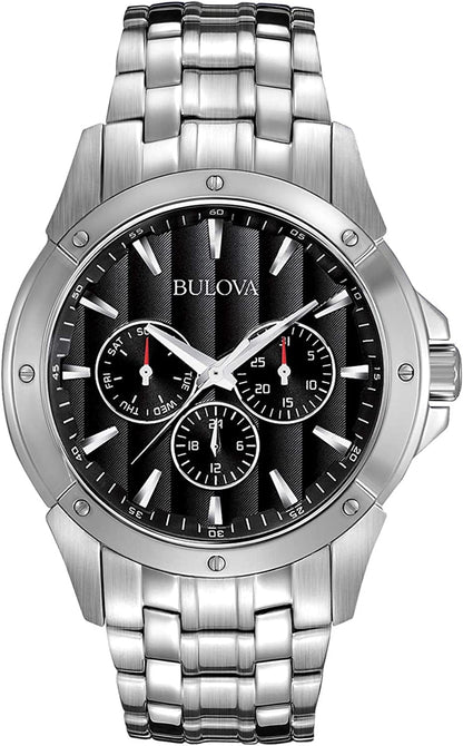 Classic Multi-Function Mens Watch, Stainless Steel Silver Tone