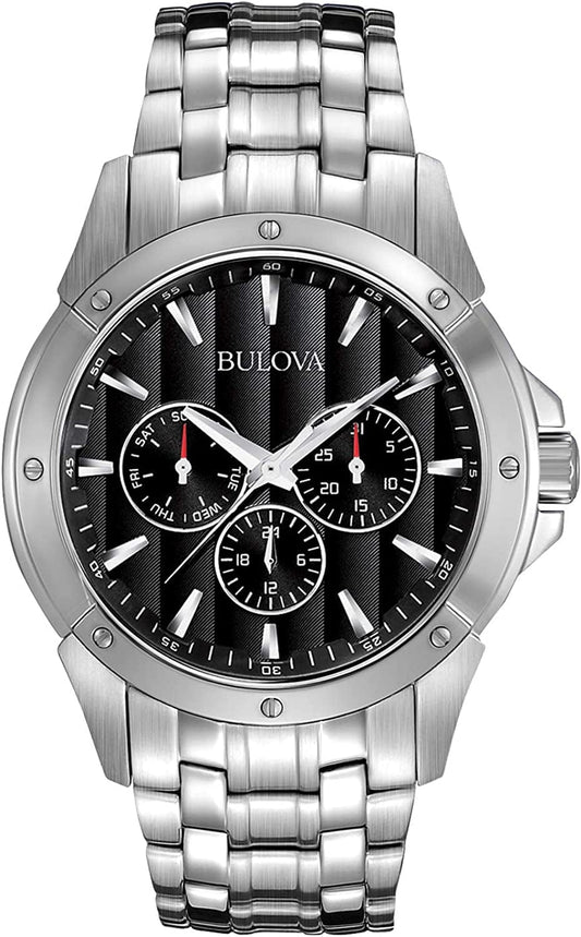 Classic Multi-Function Mens Watch, Stainless Steel Silver Tone