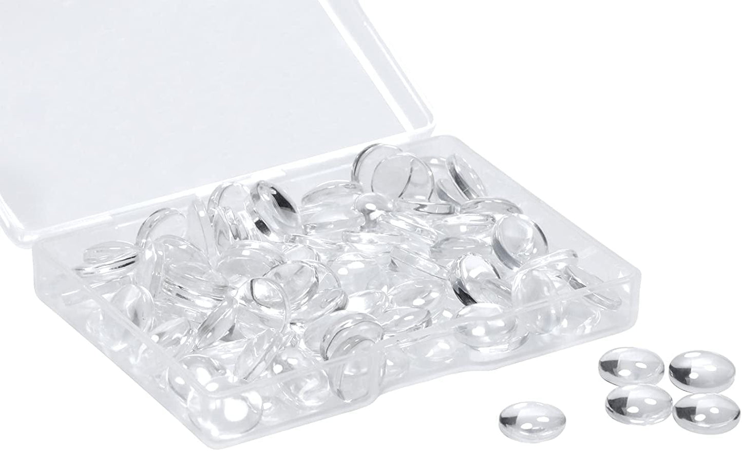 Clear round Glass Dome Tiles Cabochons Charms Bulk Small Flat Back Imitation Gemstone for Cameo Photo Pendant Necklace Bracelet Earring Ring Keychain DIY Craft Jewelry Making,100Pcs (10MM)
