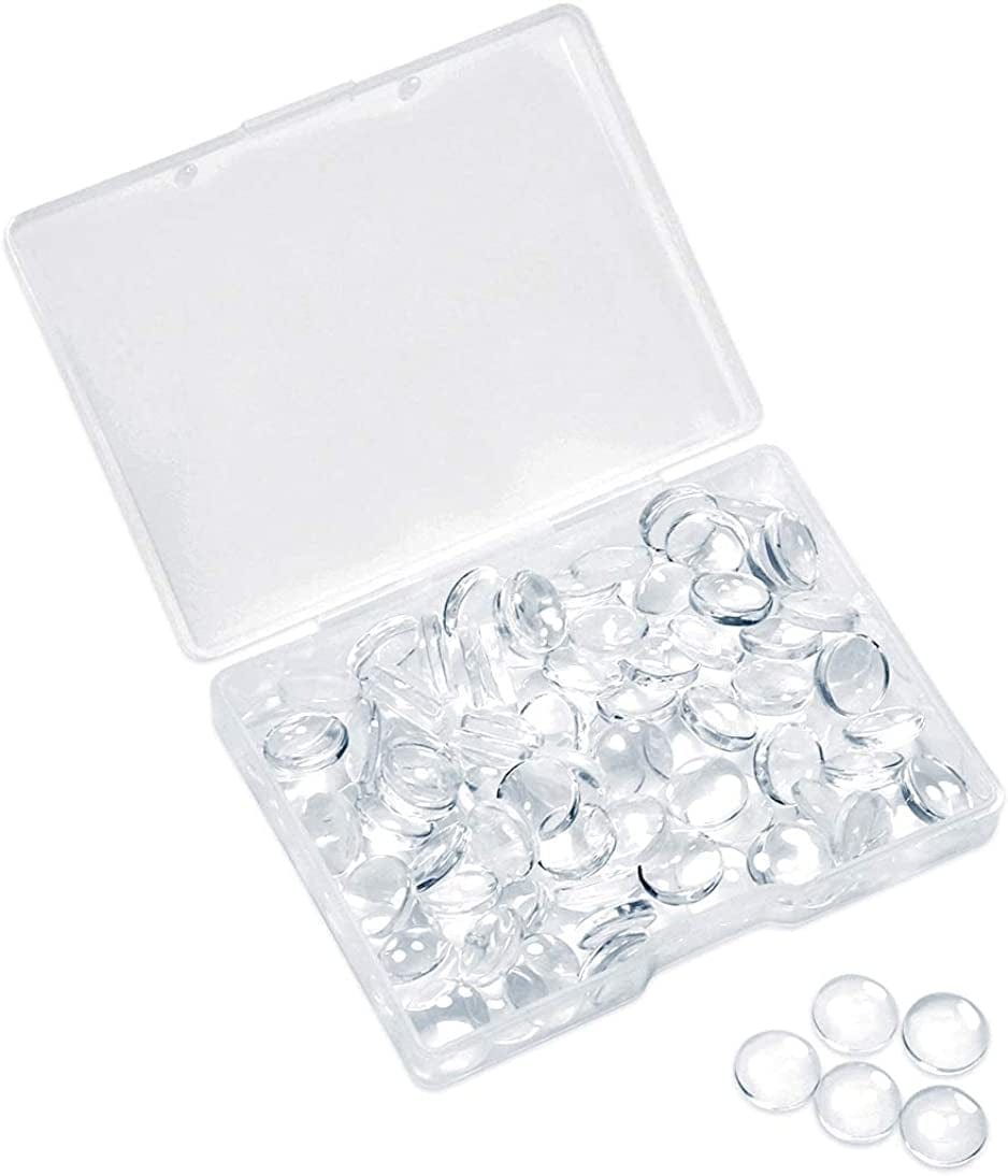 Clear round Glass Dome Tiles Cabochons Charms Bulk Small Flat Back Imitation Gemstone for Cameo Photo Pendant Necklace Bracelet Earring Ring Keychain DIY Craft Jewelry Making,100Pcs (10MM)