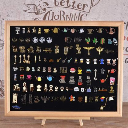 Coffee Enamel Brooch Pins Set - Coffee Series Luxury Souvenir Brooch Enamel Lapel Pins Badge for Barista and Coffee Lover for Clothes Backpack Bag Decor Series 2