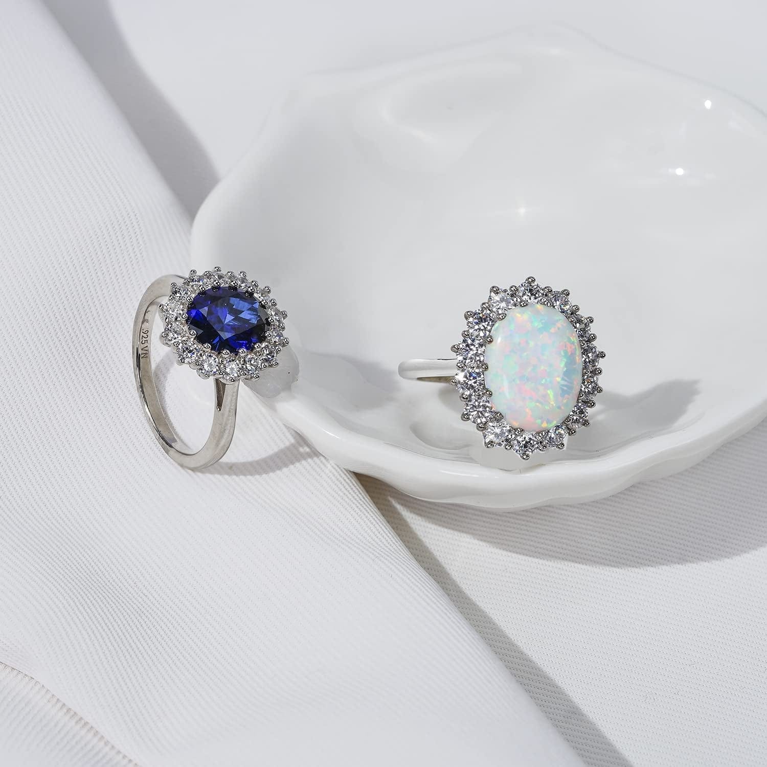 Collection Platinum-Plated Sterling Silver Celebrity "Kate" Ring Made with Infinite Elements Zirconia Accents