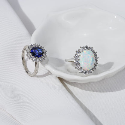 Collection Platinum-Plated Sterling Silver Celebrity "Kate" Ring Made with Infinite Elements Zirconia Accents
