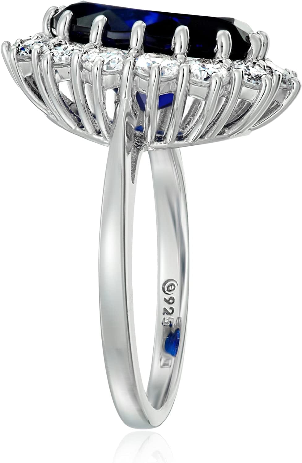 Collection Platinum-Plated Sterling Silver Celebrity "Kate" Ring Made with Infinite Elements Zirconia Accents