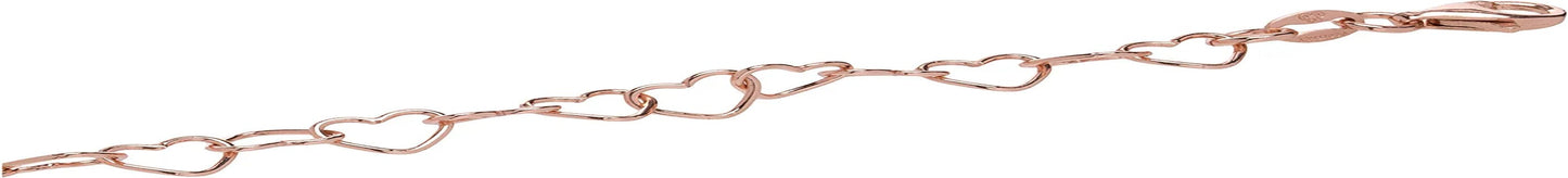 Collection Silver 5.3Mm Rolo Heart Link Bracelet