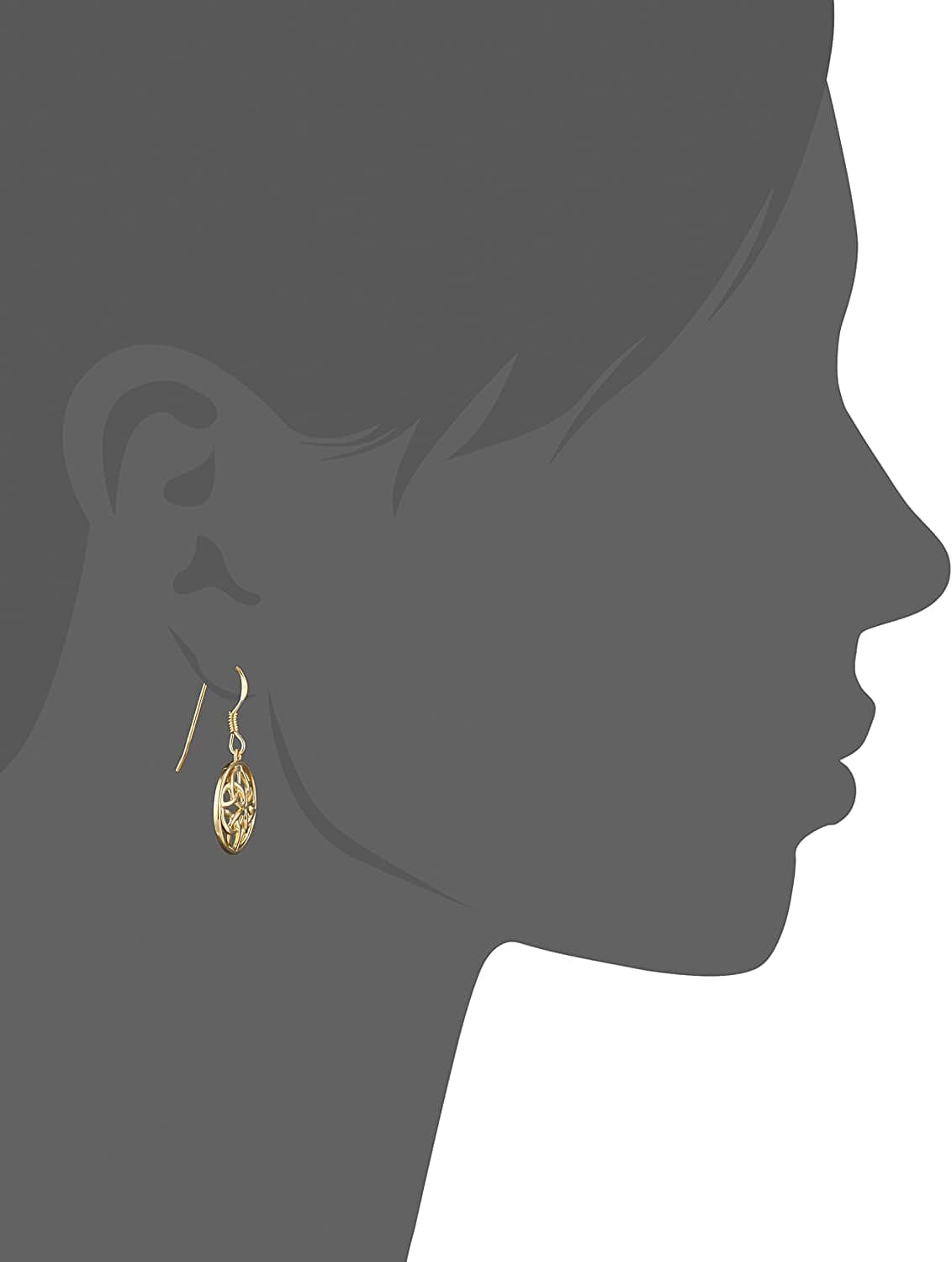 Collection Sterling Silver Celtic Knot round Drop Wire Earrings