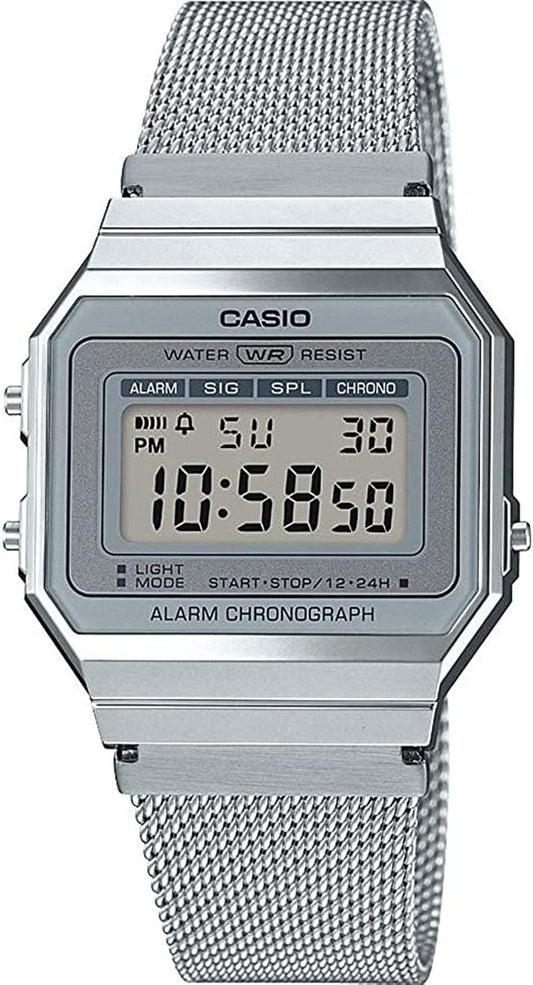 Collection Watch A700WEM-7AEF Unisex Silver Stopwatch