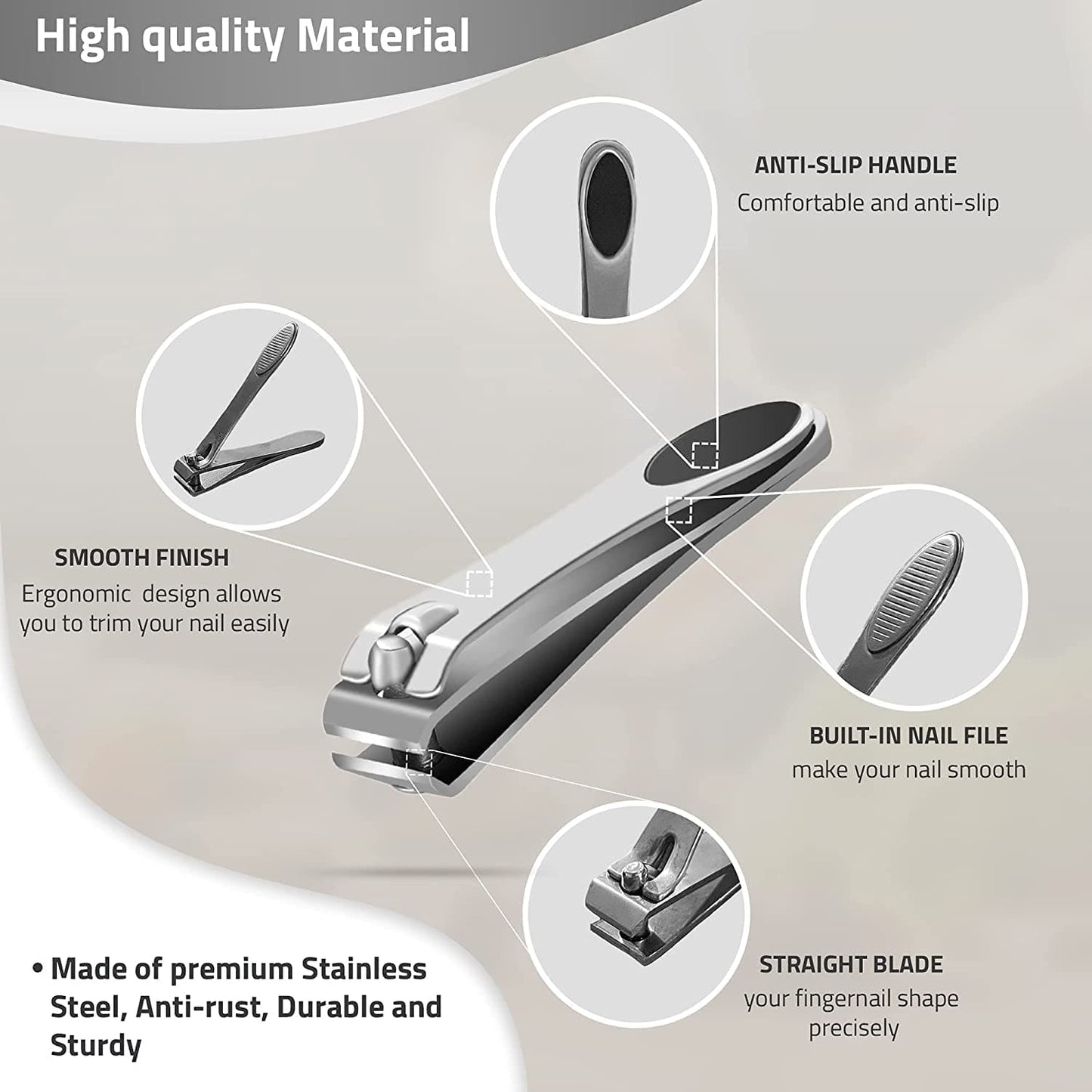 [Colossal Pedicure Rasp Foot File + Toenail Clipper] KN FLAX Premium Foot Care Pedicure Surgical Grade Stainless Steel File with Thick Nails, Large Fingernail Toe Nail Clippers Health & Beauty > Personal Care > Foot Care KN FLAX   