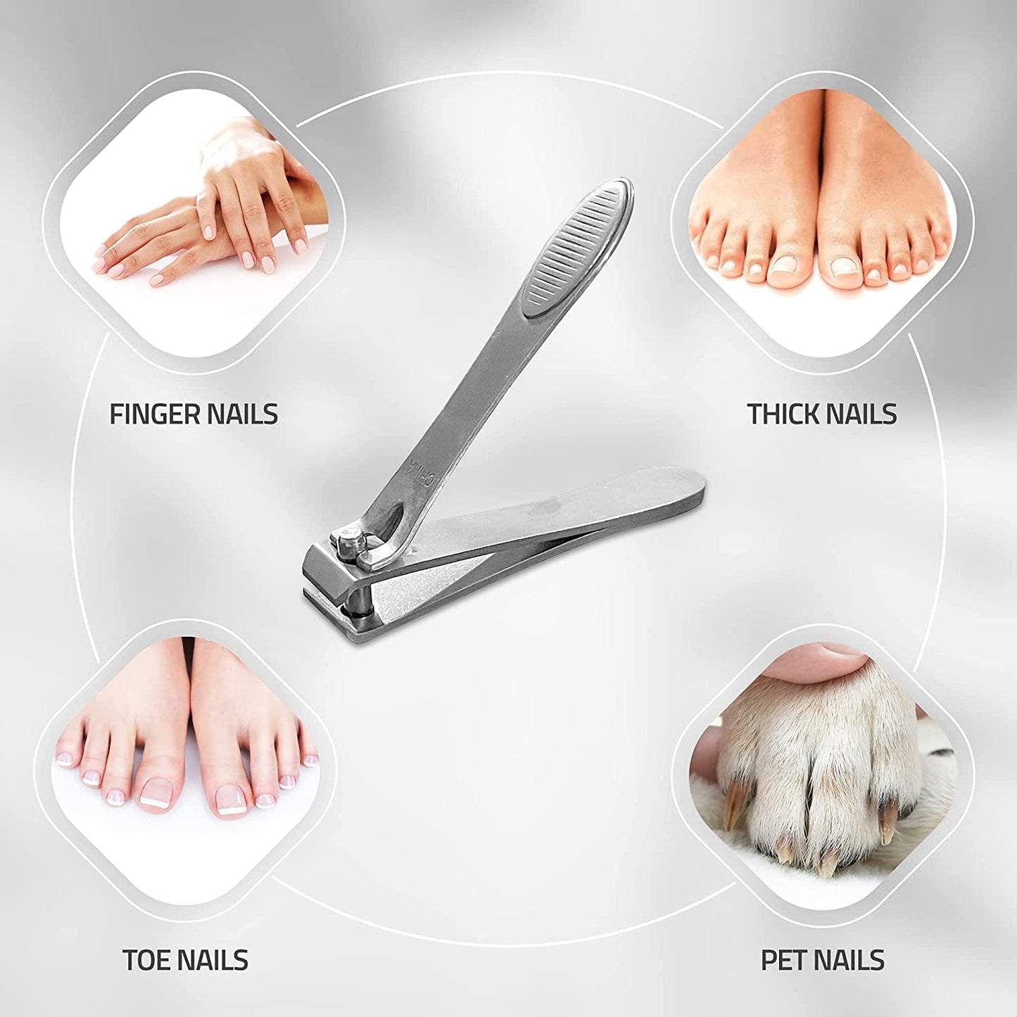 [Colossal Pedicure Rasp Foot File + Toenail Clipper] KN FLAX Premium Foot Care Pedicure Surgical Grade Stainless Steel File with Thick Nails, Large Fingernail Toe Nail Clippers Health & Beauty > Personal Care > Foot Care KN FLAX   